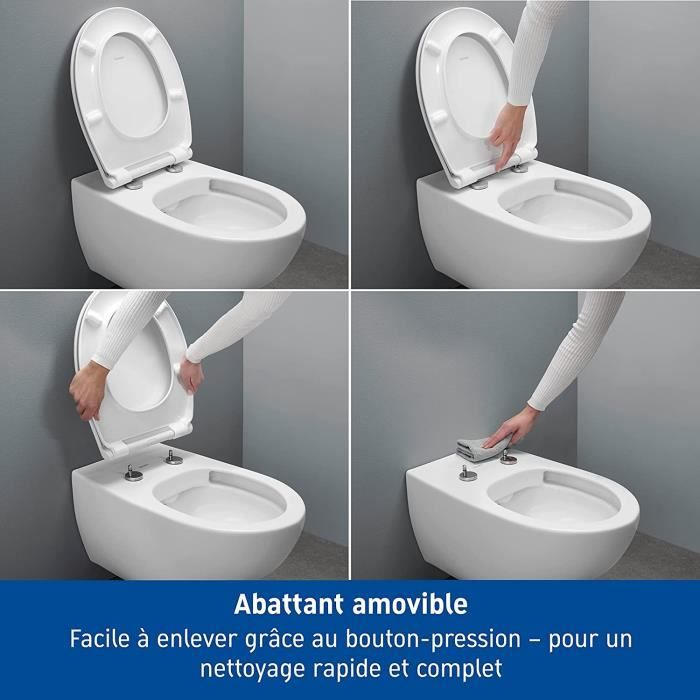 Universal Abattant Wc Avec Frein De Chute, Cuvette Toilette Avec