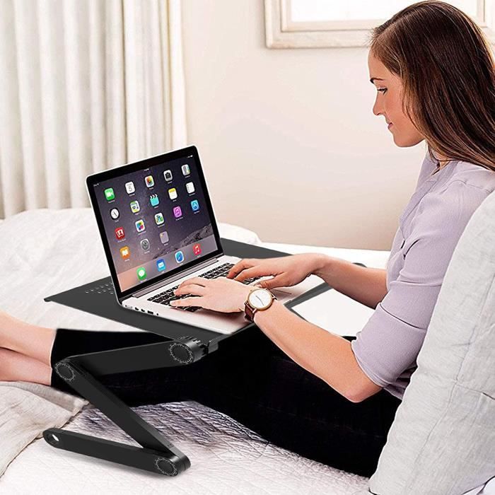 Support table de lit pliable inclinable pour pc ordinateur portable - Le  Shop du Télétravailleur