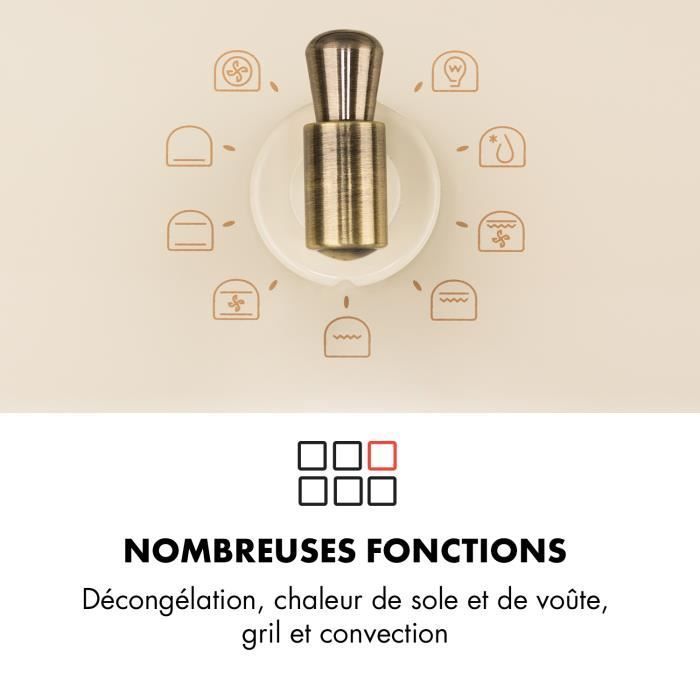 Four encastrable Klarstein Victoria - 70L - Chaleur tournante - Classe ...