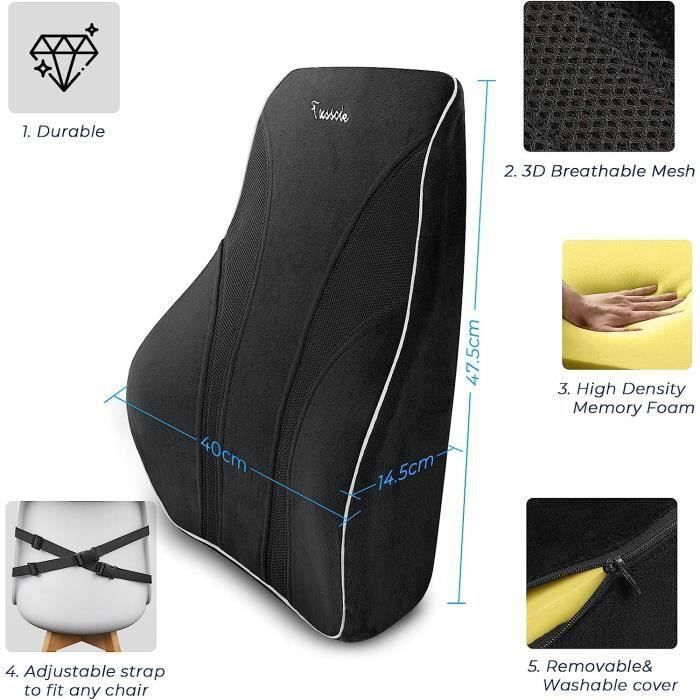 Coussin Lombaire, Voiture Coussin De Soutien, Coussin Voiture Coussin De Soutien Coussin Voiture Conducteur En Mousse A Memoire De Forme Coussin Dos Voiture Coussin Chaise Bureau 96903448