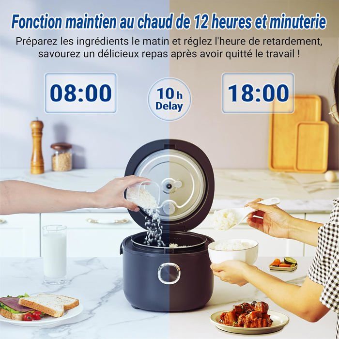 Mini cuiseur électrique antiadhésif cuisson 1-2 personnes Double marmite vapeur marmite multifonction cuiseur électrique pour la maison 220V EU  6