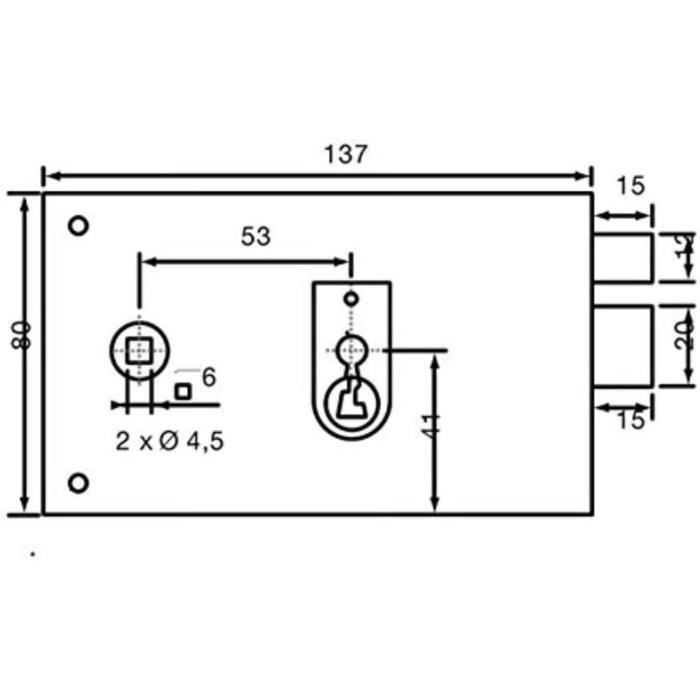 Serrure De Porte Yale YAV36G - Verticale Gauche - Kaki - 2 Clés (INCOMPLÈTE)