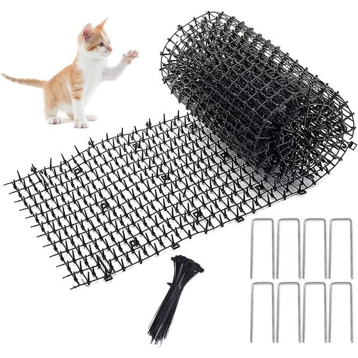1 Rouleaux De 200 X 30 Cm Tapis Anti-Chat Avec Pointes Empêcher