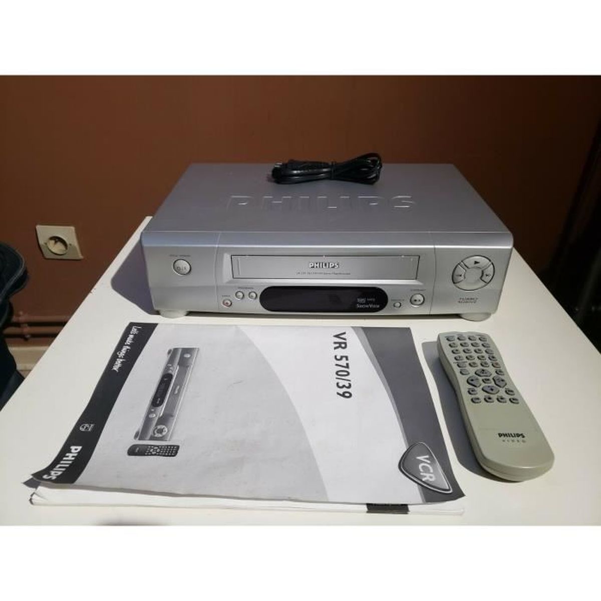 PHILIPS VR 570 LECTEUR ENREGISTREUR K7 CASSETTE VIDEO VHS