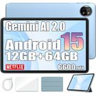 Blackview Tab 20 Wifi Tablette Tactile Google Gemini AI 2.0, 10.1" Android 15 2.4G+5G Wifi, 12 Go+64 Go-SD 2 To 6600mAh - Bleu