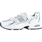 Tennis Basket Basses - NEW BALANCE - 530 - Blanc/Vert - Adulte - Synthétique - Lacets