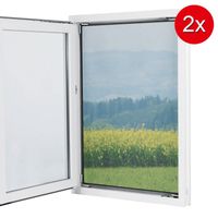 Hoberg Moustiquaire de fenêtre 150 x 130 cm - set de 2 pièces