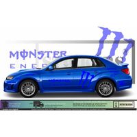 Subaru Impreza WRC rally Monster energy sponsoring - BLEU - Kit Complet  - voiture Sticker Autocollant