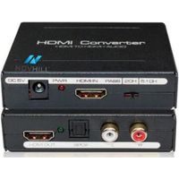 HDMI Extractor Audio Convertisseur HDMI vers HDMI + SPDIFv + RCA L / R TV DVD Noir