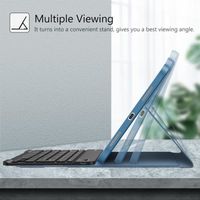 FINTIE Clavier pour iPad 10ème Génération 2022 10.9 Pouces - Clavier AZERTY sans Fil Bluetooth,Coque Arrière Antichoc,Bleu Océan