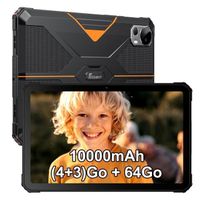 FOSSiBOT DT1 Lite Robuste Tablette Tactile 4Go + 64Go 10.4" FHD+ Caméra 13MP Batterie 11000mAh Android 13 GPS WIFI - Orange