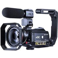 Caméra vidéo 4K ORDRO WiFi Ultra HD Vlog Camera pour Youtube, Vision Nocturne IR Enregistreur vidéo avec Microphone, Objectif