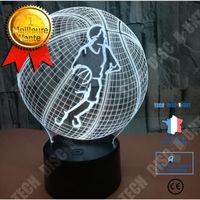 TD® Basket-ball LED lampe 3D commutateur tactile à distance veilleuse 3D USB coloré humeur Table lampe décorative atmosphère