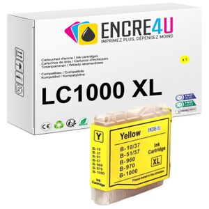 Lot De 4 Cartouches D'encre Jaune Compatibles Brother LC970Y & LC1000Y