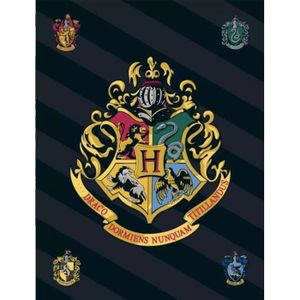 COUVERTURE - PLAID Plaid Harry Potter 100x140 cm blason noir