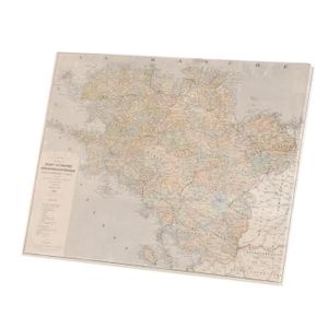 OBJET DÉCORATION MURALE Tableau Décoratif  29 Finistere Département Carte Ancienne France Région (80 cm x 60 cm)