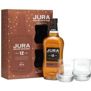 WHISKY BOURBON SCOTCH JURA 12 ans coffret 2 verres - Whisky Single Malt 