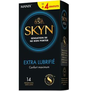 PRÉSERVATIF Manix Skyn Extra Lubrifié Sans Latex 10 Préservatifs + 4 Offerts