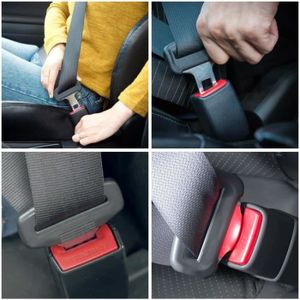 Red Vauxhall siège réglable clip ceinture sécurité bouchon Voyage Voiture 2 Pcs