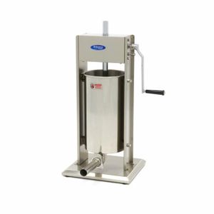SHEANAON Manuel Poussoir à Saucisses Vertical - Machine à Viande Hachée, 2,5Lbs Remplissage Professionnel en Alliage d'Aluminium Avec 4 Tubes