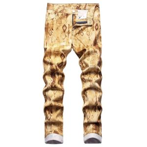 Jean hot sale jaune homme