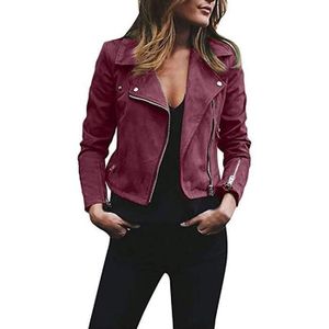 Veste simili new arrivals cuir bordeaux femme