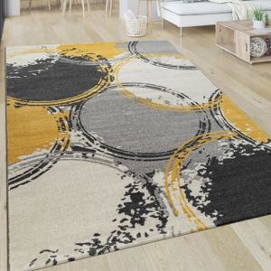 Tapis Gris Et Jaune