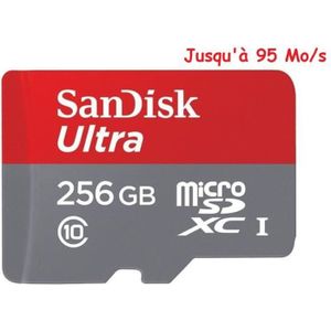 CARTE MÉMOIRE SanDisk Ultra MicroSDXC 256 Go Classe 10 Carte Mém