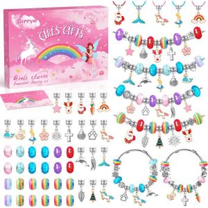 WEVOL Cadeau Fille 5-13 Ans Enfant Jouet DIY Charms Bracelet Kit