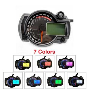 Duokon Universel Compteur de Vitesse Tachym/ètre de Moto Grand M/ètre dHuile Rond Odom/ètre Moto pour /Écran LCD