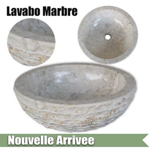 LAVABO - VASQUE Lavabo Marbre 40 cm Crème Nouvelle Arrivee durable