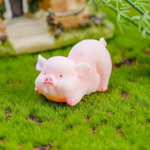 Little Rose Cochon Ferme animaux décoration de jardin en résine Décor En/Extérieur Patio Art 