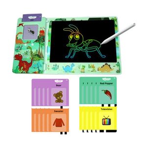 JEU D'APPRENTISSAGE Zerodis tableau de gribouillage pour tout-petits Tablette d'écriture LCD 8.5 pouces, écran couleur, jouets talkie-walkie
