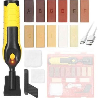Kit De Réparation Cire Grise – 6 Pièces Pour Carrelage PVC Et Stratifié, Blanc/gris