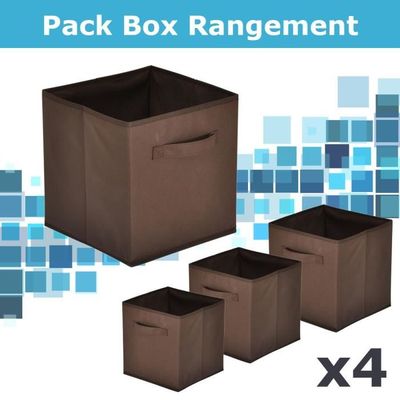 Zen Boite De Rangement Avec Anses Naturel H 18 X Larg 29 X Long