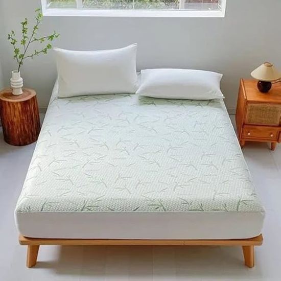 Protege Matelas 160x200 Bonnet 35 Cm Alèse Imperméable En Bambou - Douce Et Respirante, Tailles 90 à 180 Cm, TOG 4.5 Alèse Polyester Bambou Lavable Protege Matelas 160x200 Bonnet 35 Cm Alèse Imperméable En Bambou - Douce Et Respirante, Tailles 90 à 180 Cm, TOG 4.5 Alèse Polyester Bambou Lavable