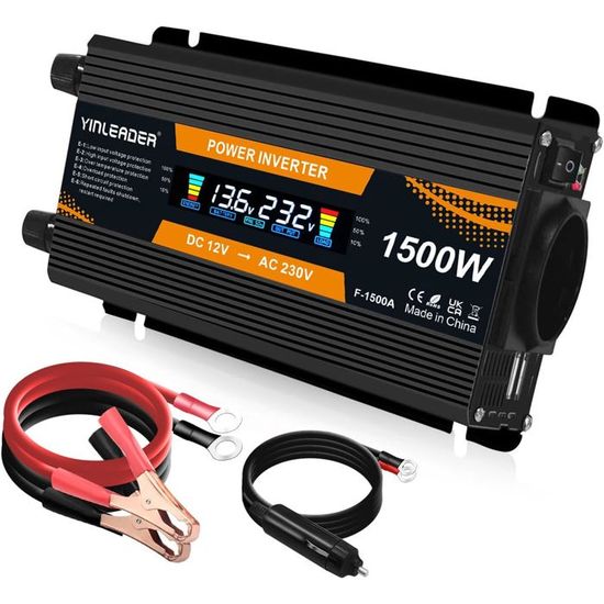 Pack Convertisseur de Tension 24/220V 1200W avec Telecommande - Micro