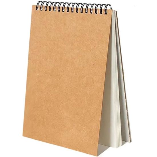 Cahier Croquis Spirale Carnet De Dessin A4 PIQIUQIU - 160GSM - 30 Feuilles - Reliure Spirale - Couverture Kraft - Idéal Pour Artistes Et Croquis Papier 160GSM Croquis