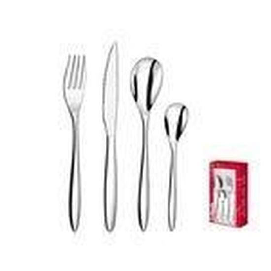 Ménagère 24 Couverts AMEFA Actual - Acier Inox 18/0 Brillant | Service 6 Personnes