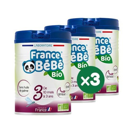 France Bebe Bio Lait Infantile A Partir De 10 Mois Bifidus Sans Huile De Palme Pack De 3 Boites De 800g Achat Vente Lait De Croissance France Bebe Bio Lait Infantile A Partir De 10 Mois Bifidus Sans Huile De Palme Pack De 3 Boites De 800g Achat Vente Lait De Croissance