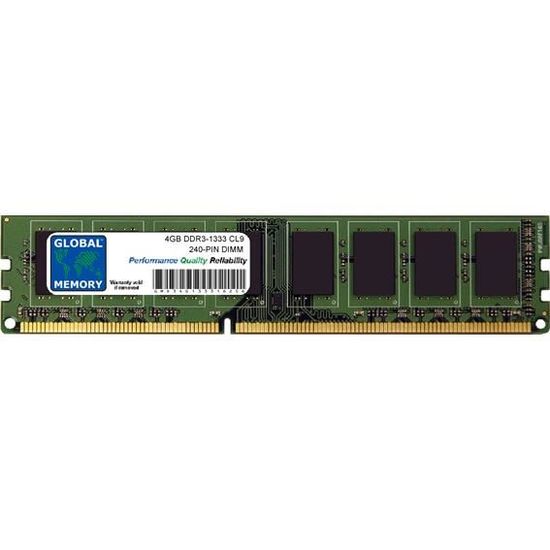 CRUCIAL 4 GO PC3-10600 Ordinateur de bureau DDR3 1333 MHz DIMM 240