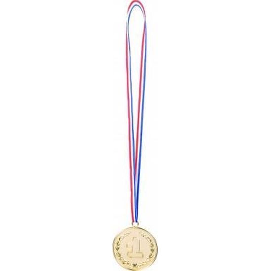 Lot de 3 Médailles de Champion Numéro 1 - Marque - Modèle - Genre Mixte - Couleur Blanc - Public Adulte