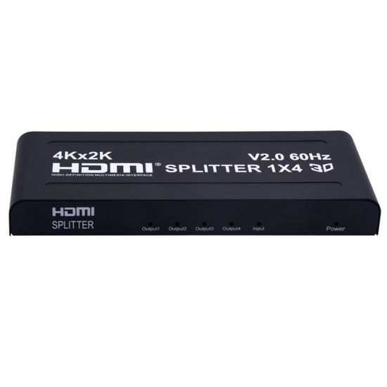 4K 60Hz Splitter HDMI 1 Entrée 4 Sorties - Multiprise Répartiteur HDMI  Bande passante 18Gbps, Duplicateur HDMI Prend en Charge A369 - Cdiscount TV  Son Photo