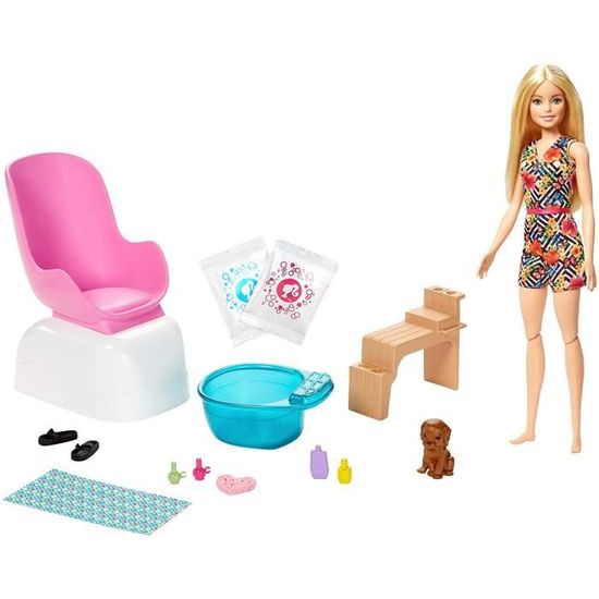 Jeu de pédicure Barbie - BARBIE - 12 pièces - Couleur multicolore - Pour filles de 4 ans et plus