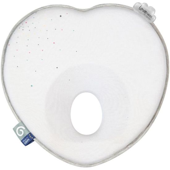 Babymoov ~ Lovenest ~ Baby Head Support ~ oreiller ergonomique pour repose-tête ~ pois roses 