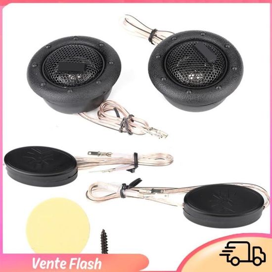 Haut-Parleur Voiture 4 Pouces 100W Qiilu - Tweeter Avec Caoutchouc PE, Installation Facile