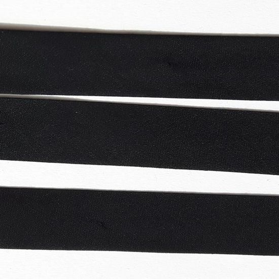 Ruban Biais Polyester 30mm X 5m - Noir - Pour Couture, Ourlets, Embellissement Vêtements