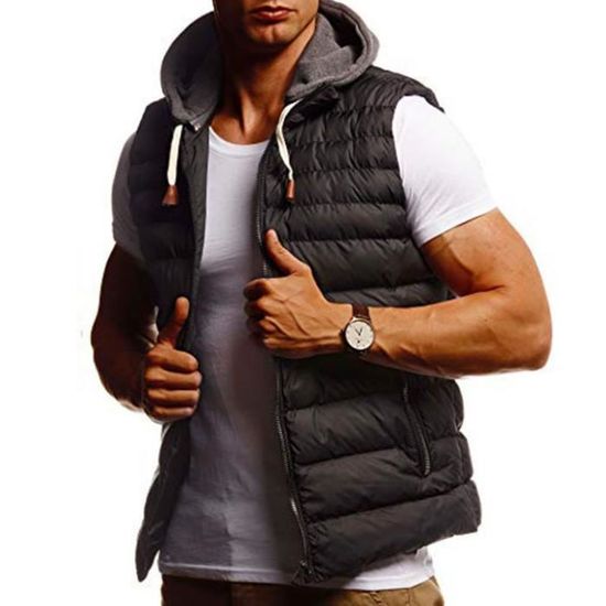 Gilet Sans Manches Homme Doudoune Léger - Zippé, Matelassé, Pour Sport Et Quotidien En Automne/Hiver