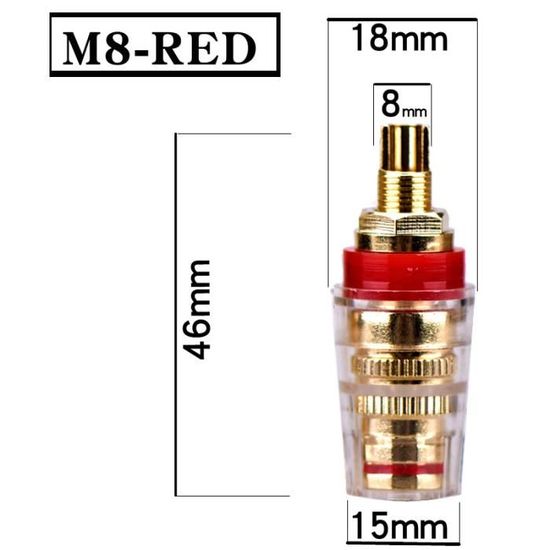 Borne De Connexion Ampli Jack Haut-parleur – Connecteur à Vis Rouge, Uxcell, Neuf