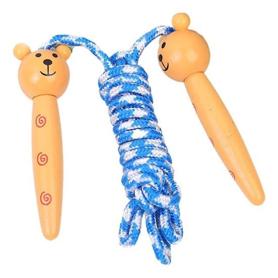Corde à Sauter En Bois Pour Enfants - 6 Pièces De Cordes Réglables à